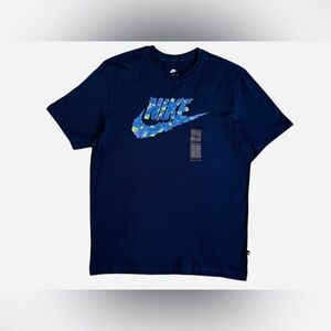 Nike Futura Logo Fantasy Men's Blackened Blue Graphic Tee